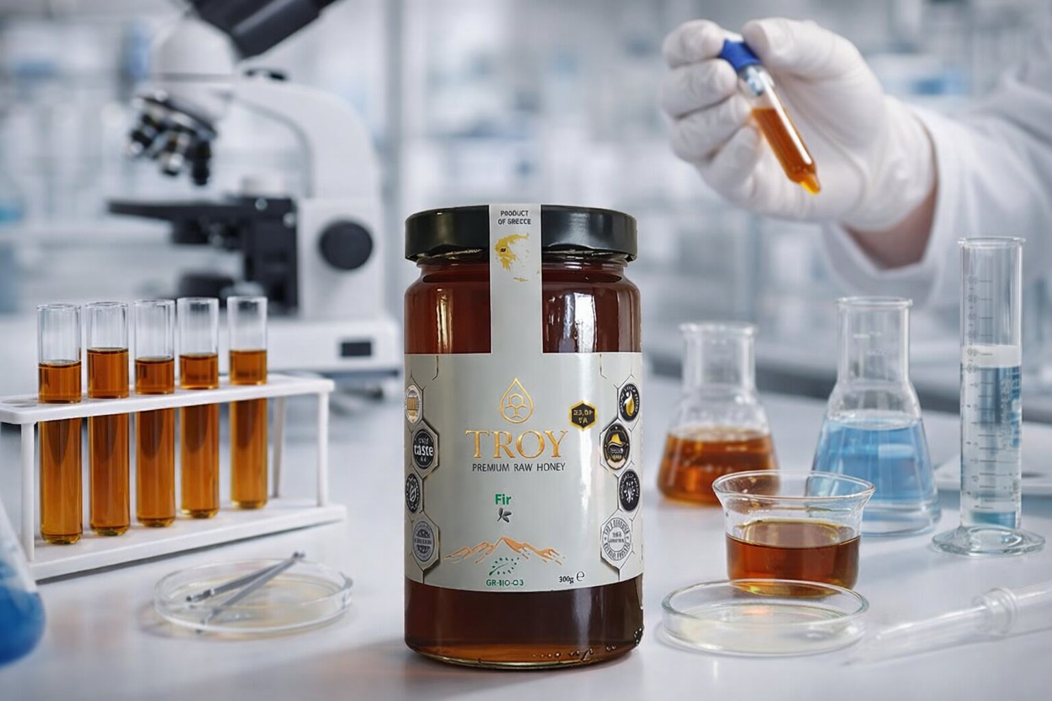 Laboratory verification of Total Activity in raw Greek forest honey — Troy Honey independently tested at 23.5+ TA