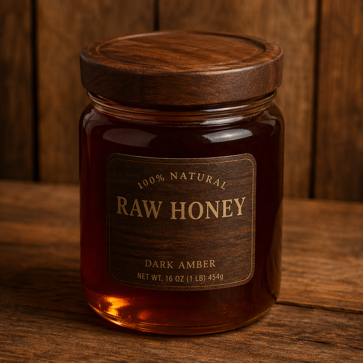 Dark amber raw Greek oak honey from the Agrafa Mountains — independently lab-verified at 21.5+ Total Activity by Troy Greek Raw Honey